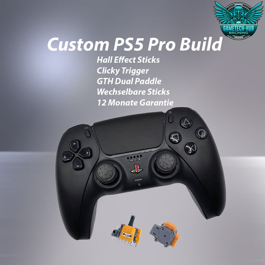 PS5 DualSense Custom Controller | HALL EFFEKT Sticks | Clicky Trigger | GTH Dual Paddle